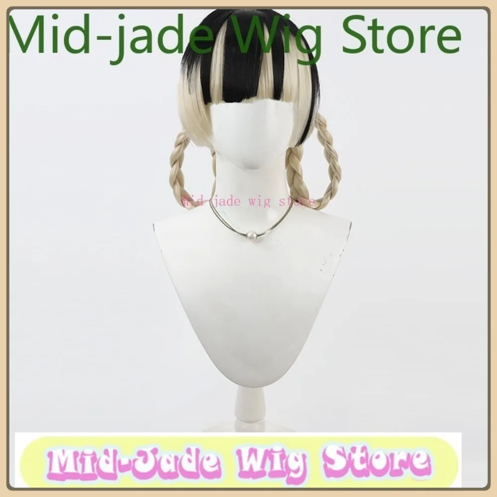 Peruka Mid-jade Wig Store Hololive VTener Juutoku Fuurindou Raden Cosplay Halloween Anime Gra Role-playing Rekwizyty do przebrania