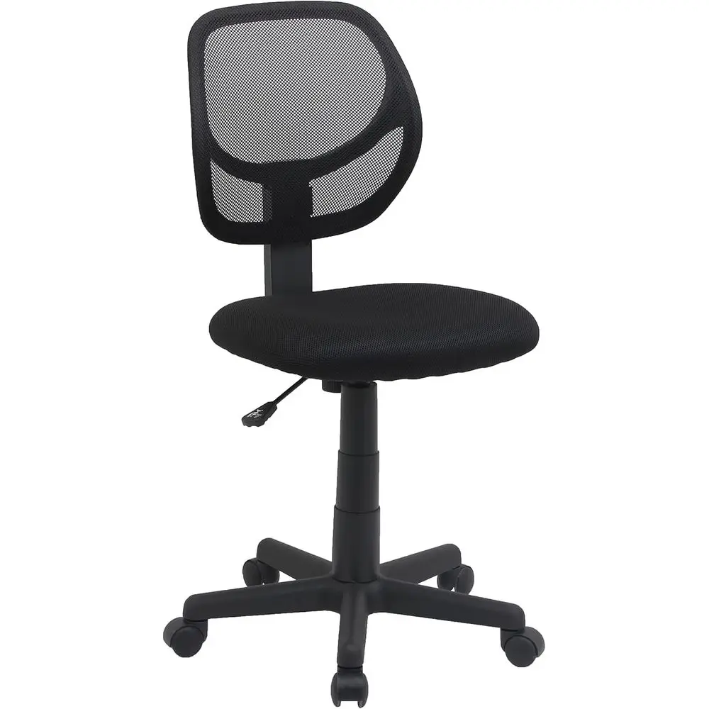 

Rolling Desk Chair, Adjustable, Low Back, Padded Seat, Breathable Mesh, Swivel, Black, 21.25" D x 22.5" W x 38" H
