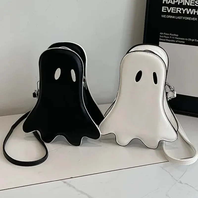 

Devil Skull Shoulder Bag Halloween Ghost Bolsos De Mujer Novelty Funny Sac Femme Y2k Gothic Bags for Woman Contrast Zip Bolso