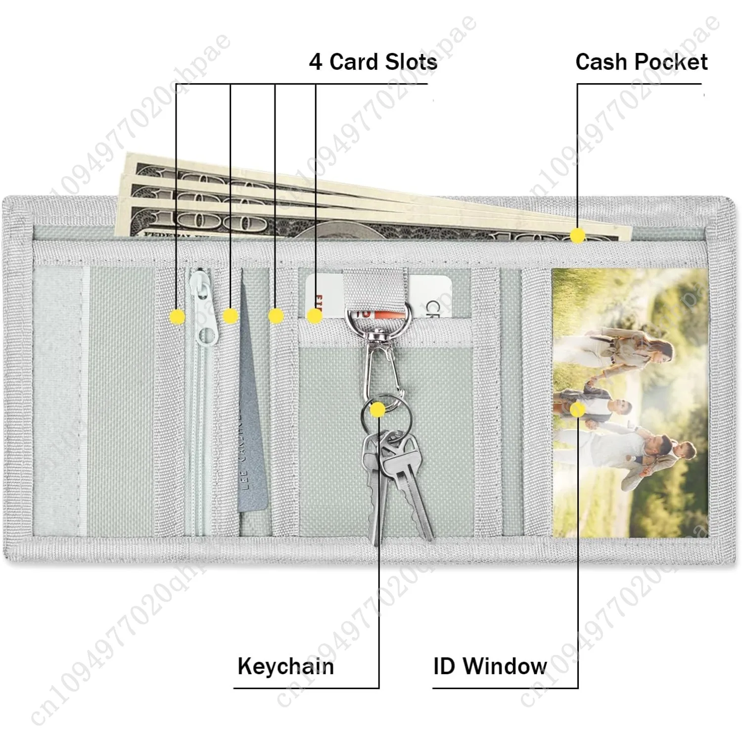 Kids Wallet for Boys Trifold Wallet for Kids Ages 4-16 with Keychain Holder and Zippered Coin Pocket Durable Boy Wallets, Boys W