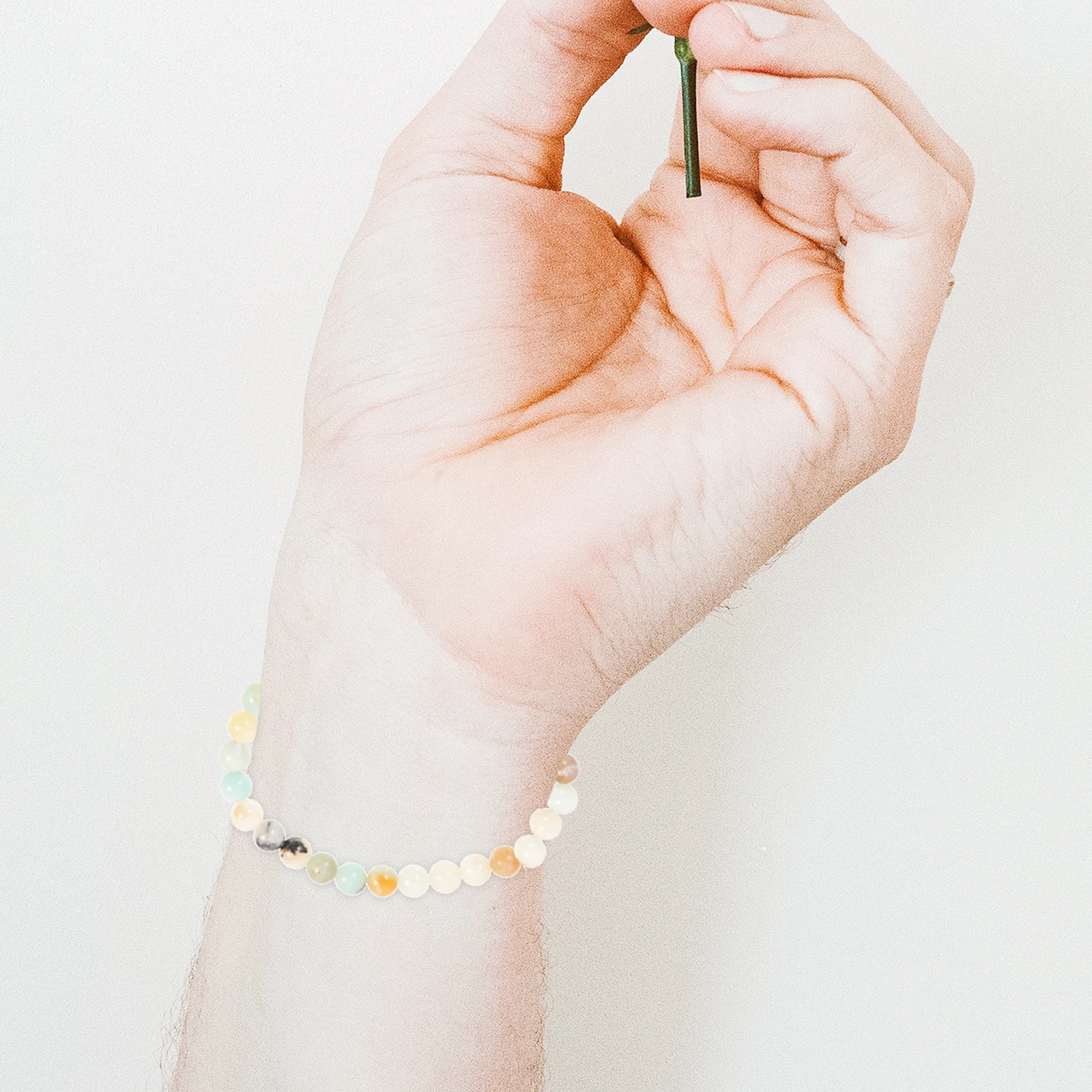 

Natural Stone 2 Strips Scattered Beads Lightweight Portable Multi Functional Necklace Bracelet Making DIY Jewelry Crafts