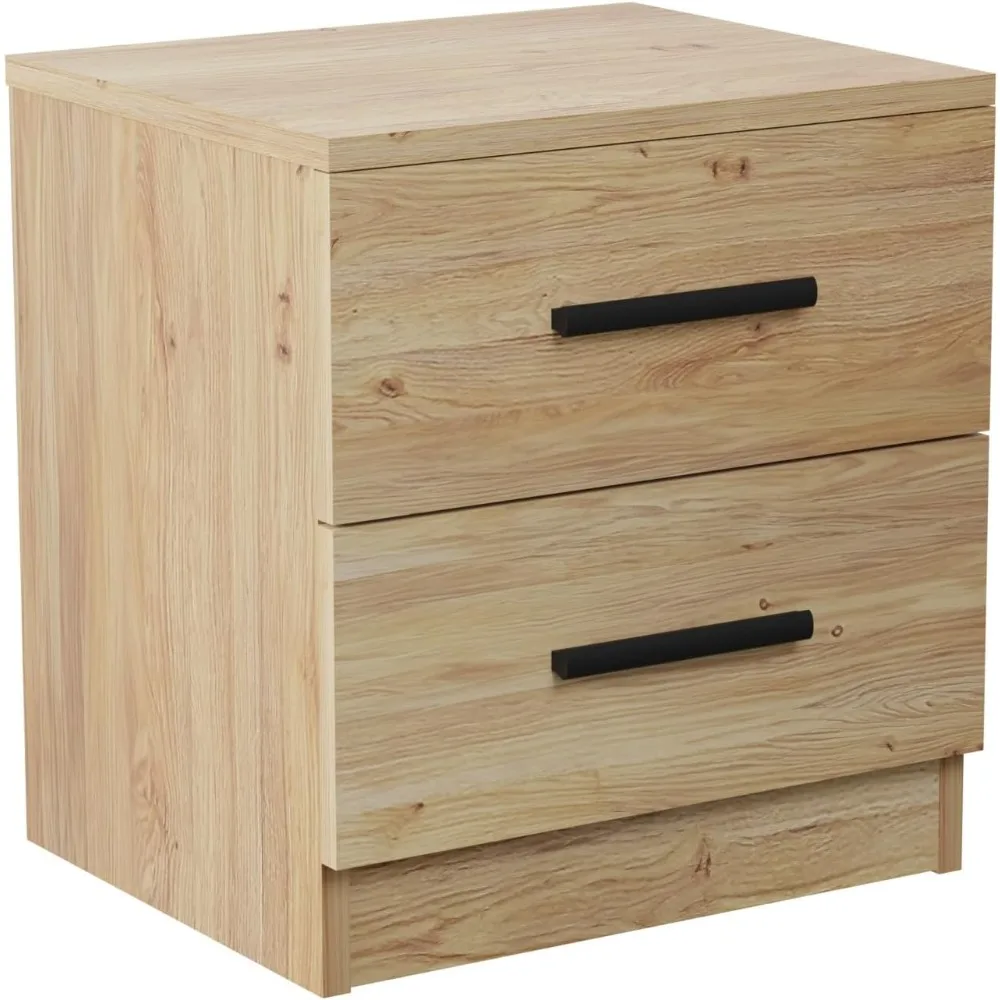 Mesita de Noche Nорdica con 2 Cajones، Diseño Práctico y Elegante para Dormitorio #1