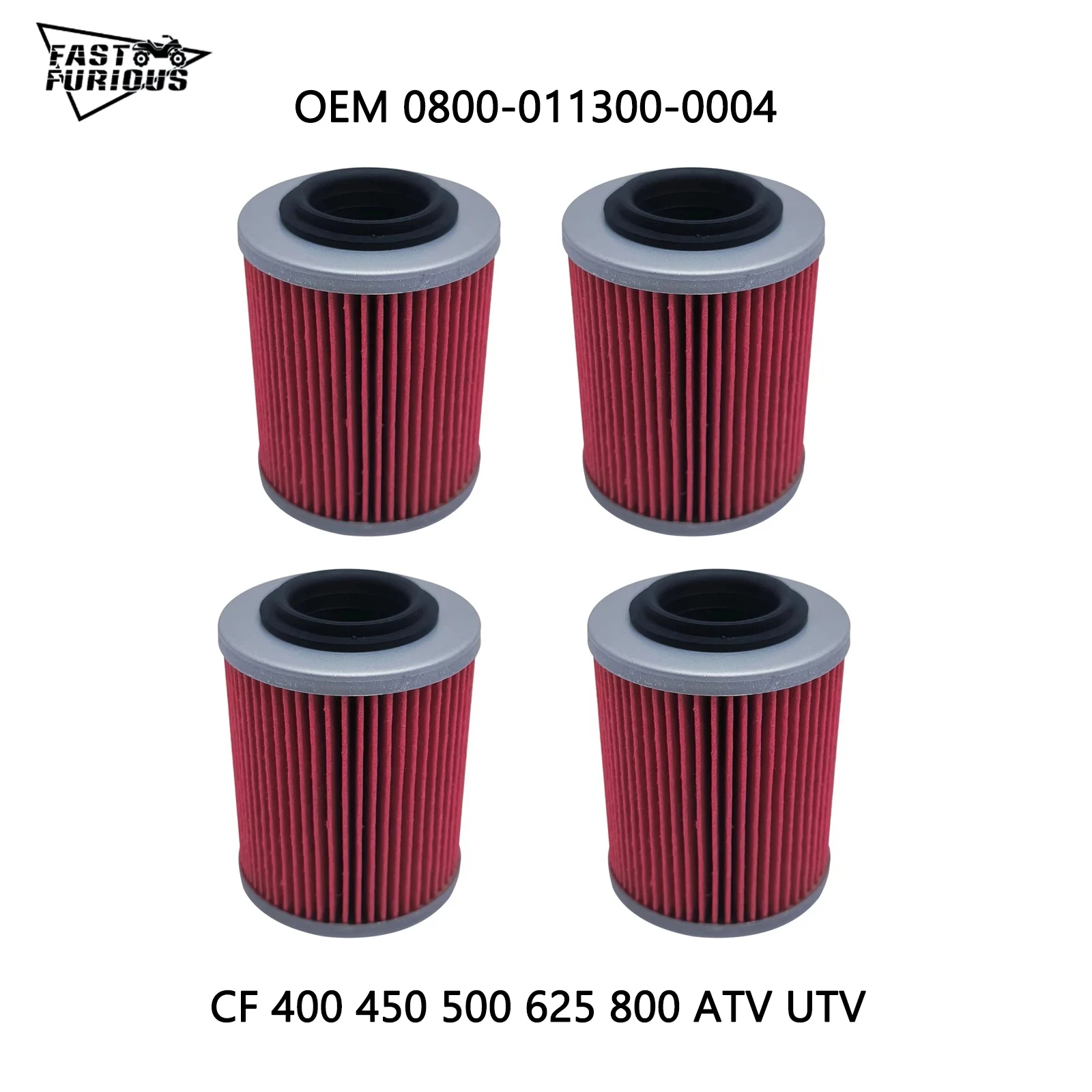 4PCS Motorcycle Oil Filter for CFMoto CF500 400 500cc Cforce Zforce 800cc CF800 X8 ATV UTV Parts 0800-011300-0004