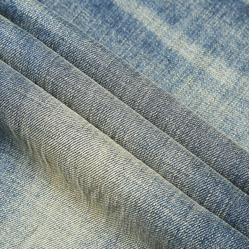 Jean Rétro Bleu artificiel astique et Slim pour Homme, Pantalon de Marque de Styliste, de Haute Qualité, à la Mode