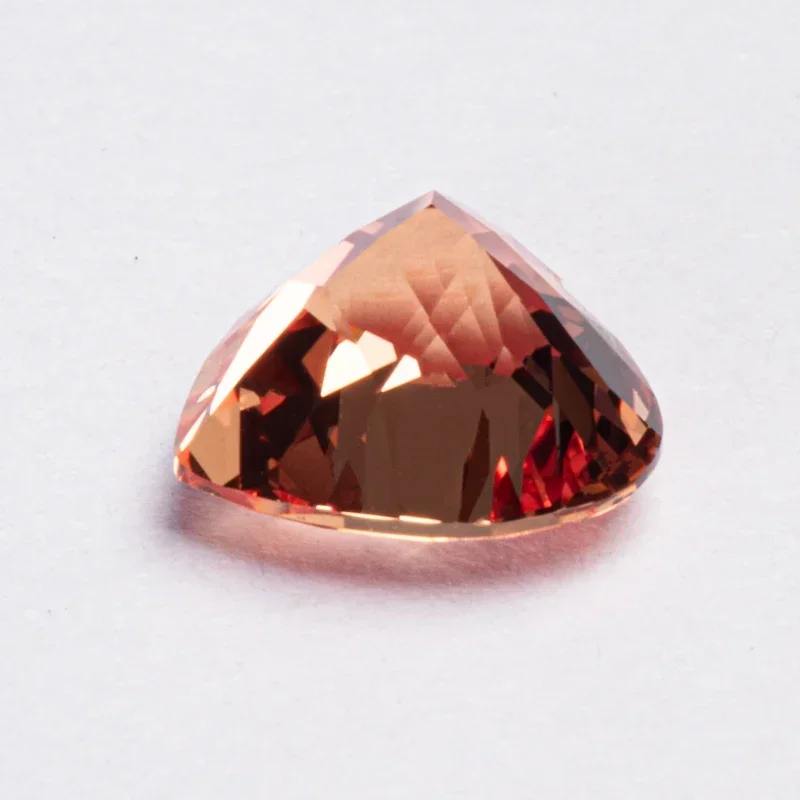 Sapphire Heart Shape Orange Color Gemstone for Charms Jewelry Making DIY Ring Materials Selectable AGL Certificate Lab Grown
