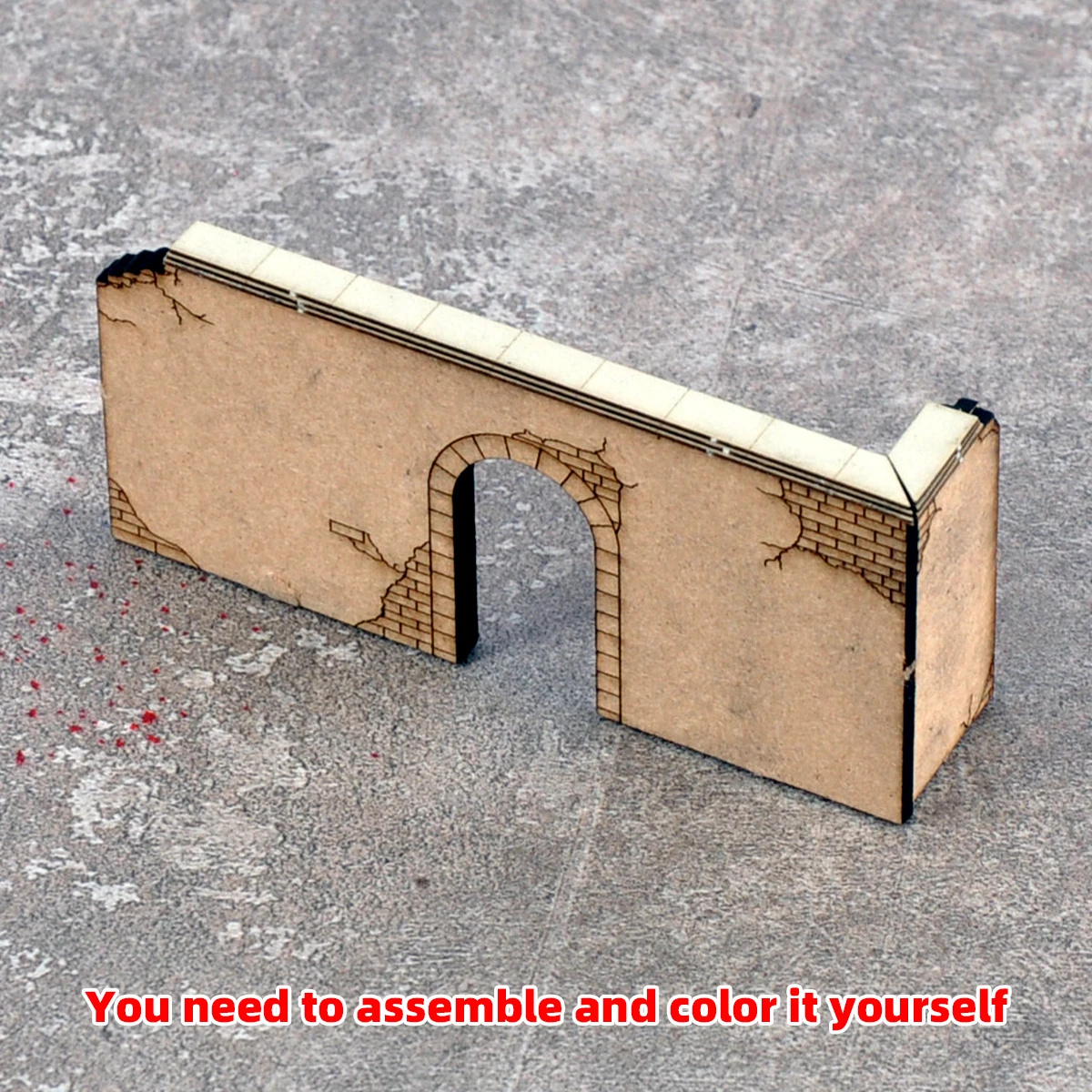 1/35 1/43 1/48 1/64 1/72 1/87 HO Maßstab Modellbausatz Miniatur Diorama Architektonisches Gebäude Hausmodell Eisenbahn Unbemalte Ruinen DIY – Detail 6