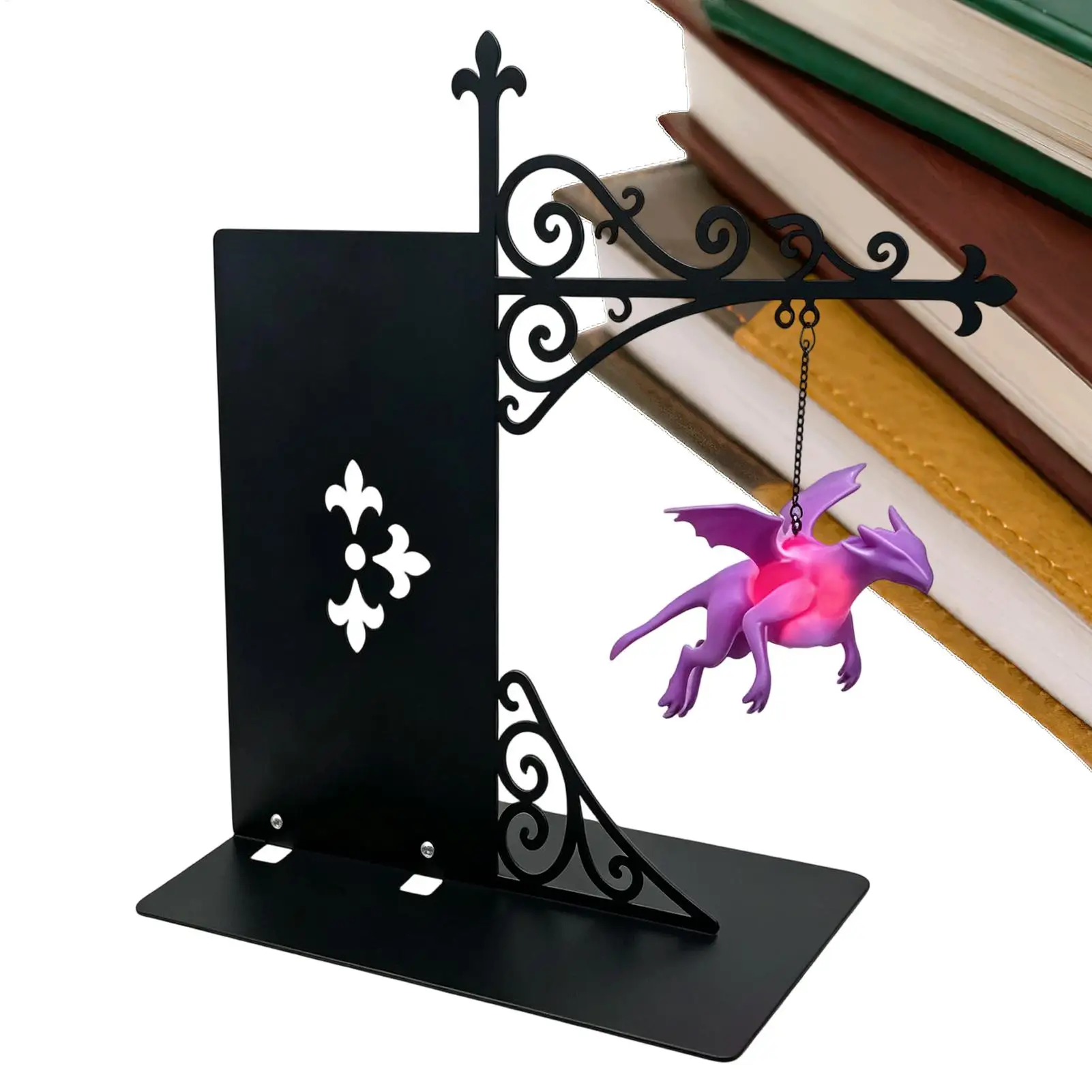 Library Lantern Decorative Bookshelf Lighting, Warm LED Nightlight, Miniature Shelf Light Vintage Bookcase Lamp Hanging Ornament