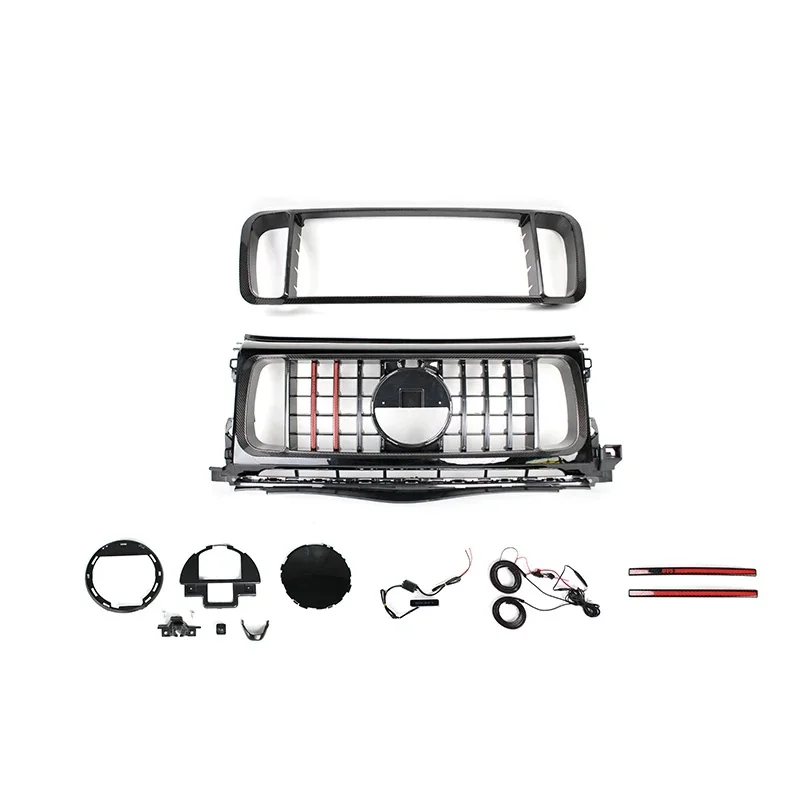 High Quality Carbon Body Kit Front Lip Rear Wing Rocket Style Fit G Class W463A W464 2019+ Car Accessories Facelift