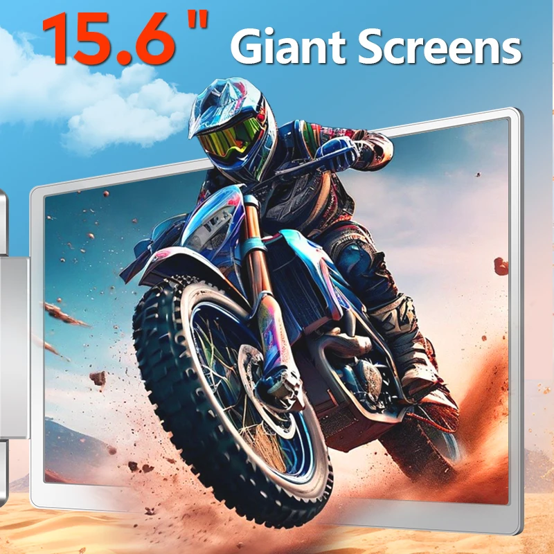 Extensor de tela para laptop, monitor triplo IPS de 15,6" FHD 1080P estendido para laptop de 12"-18,5", Mac, Wins, Android, Switch