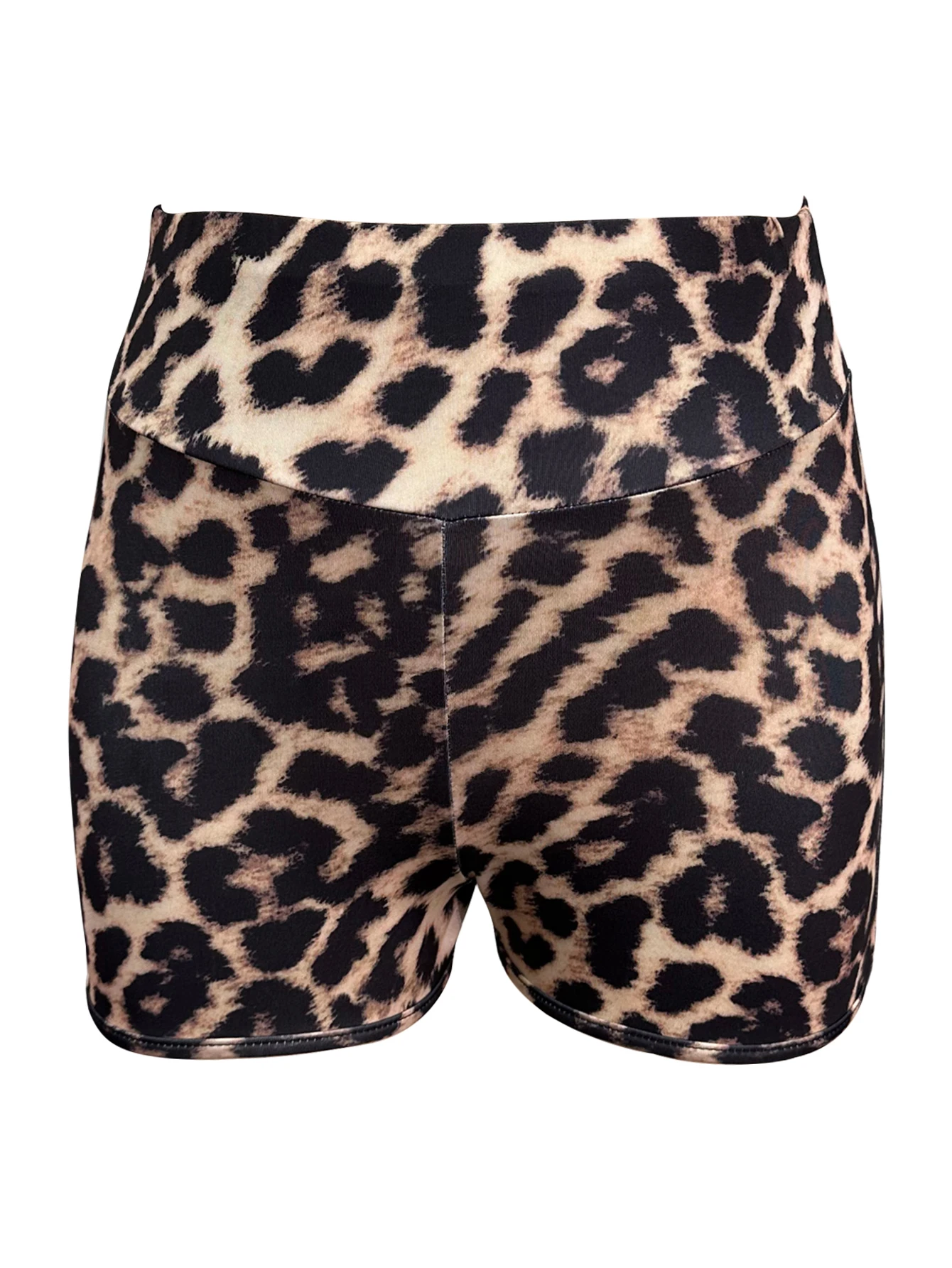 Zomer nieuwe stijl luipaardprint laag uitgesneden korte broek met een slankere pasvorm en een hefeffect voor de billen Vijf-inch broek
