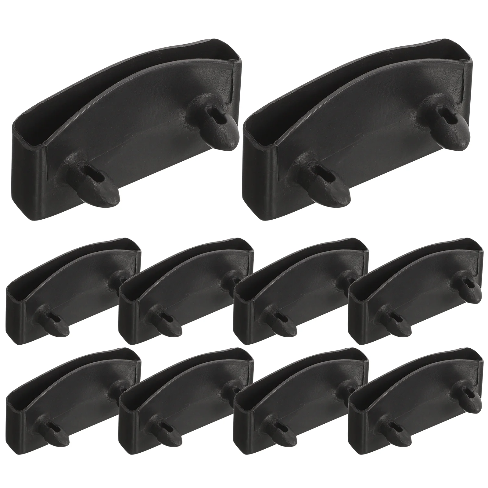 20 Pcs Retainer Sofa Bed Board Mounting Buckle Twin Size Frames Slat End Caps Bracket Cover Black