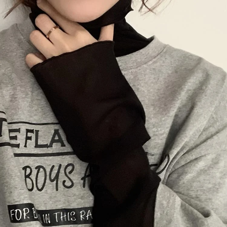 Femmes longue Sve Me Base irt Protection solaire intérieur dentelle haut Polyester Fiber décontracté polyvalent Sle été Faion