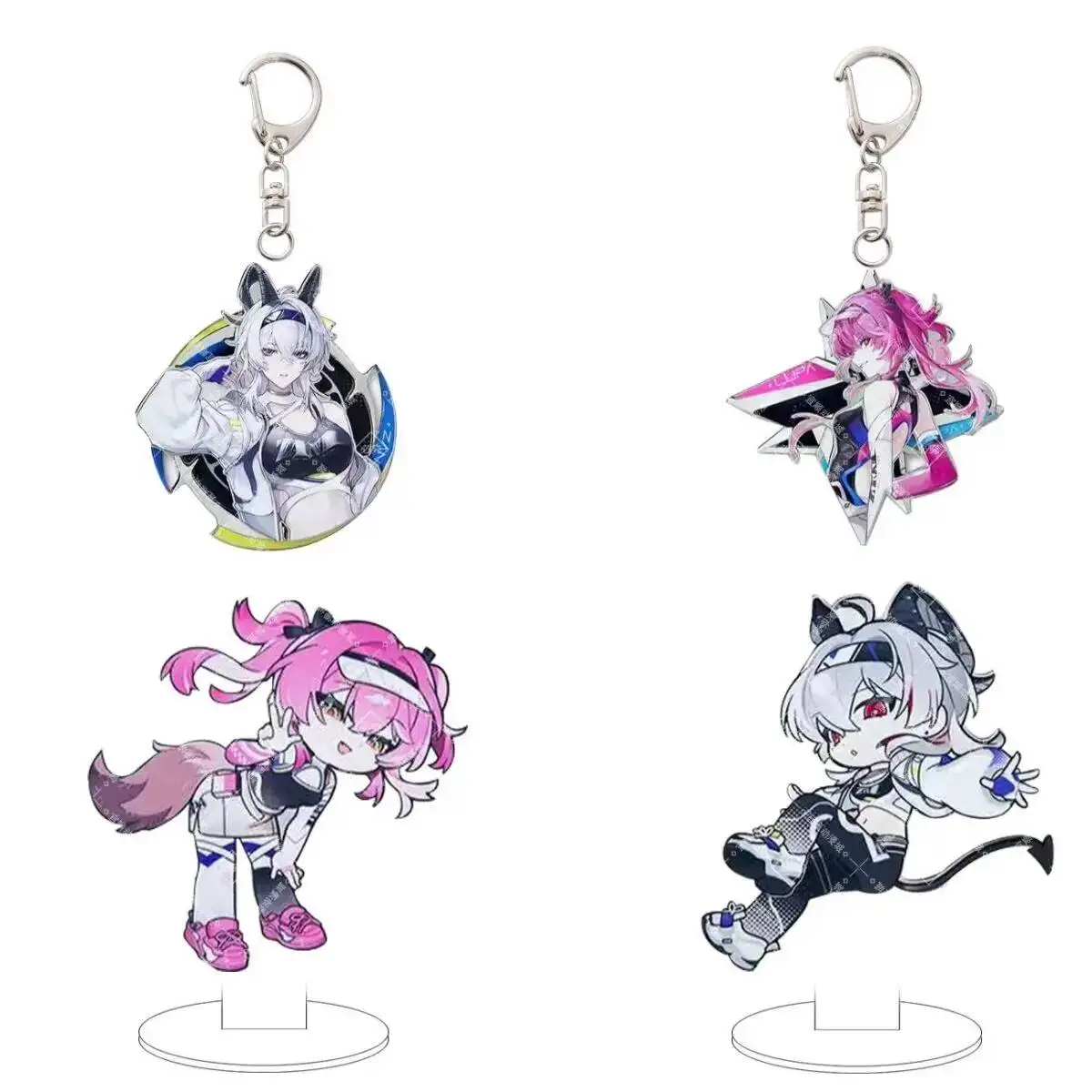 

8CM 6CM Wuthering Waves Zani Lupa Cosplay Cartoon Acg Acrylic Stand Pendant Keychain Anime Decoration Figure Accessories Gift