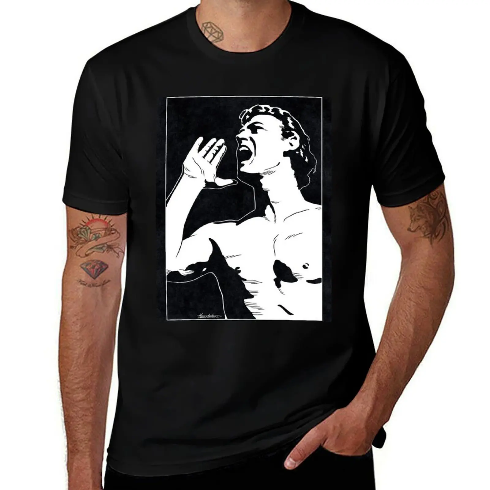 

TARZAN - Tarzan the Ape Man (Black and White) T-Shirt blanks anime tshirt summer tops mens t shirt graphic