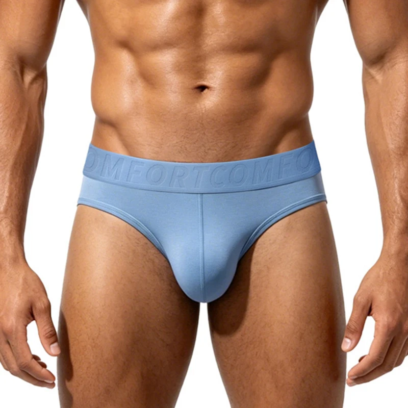 Bamboo Fiber Men's Sexy Underwear Briefs Elastic Breathable Underpants Male Skin-friendly U Bulge Pouch Panties slip homme