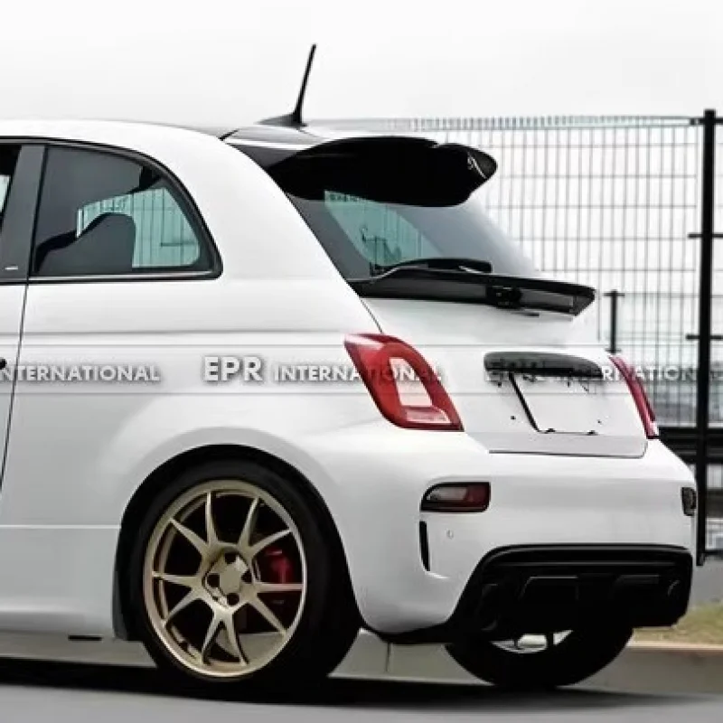 مناسبة لتعديل منحرف الرياح من ألياف الكربون Fiat Abarth 595 GV Style Ducktail