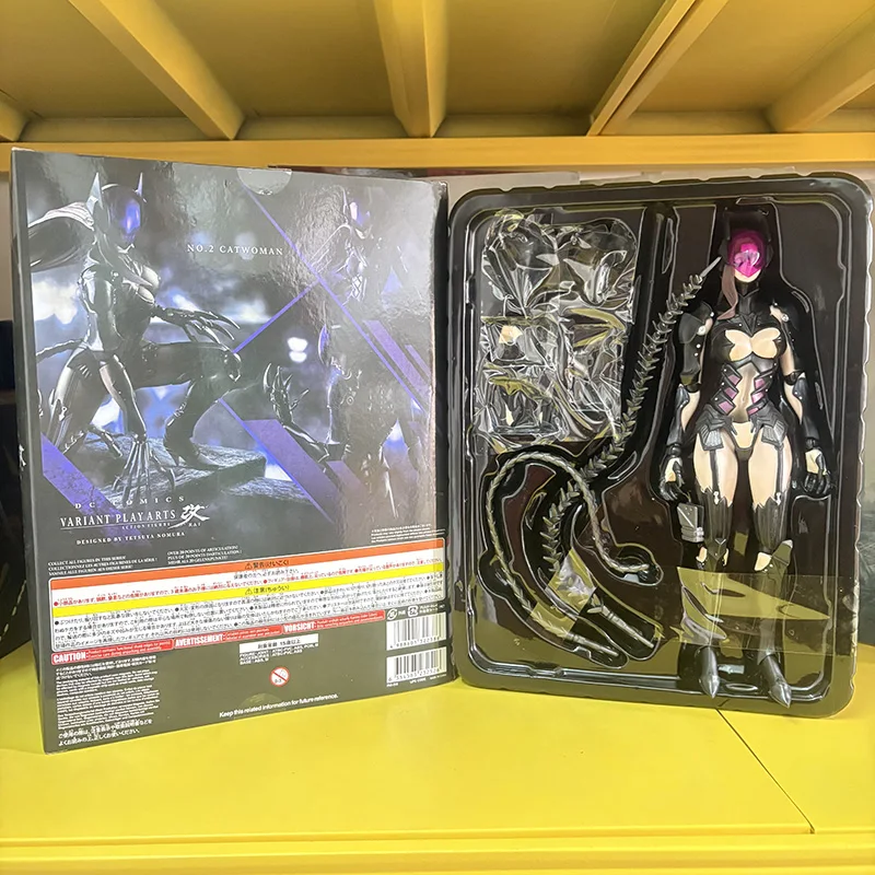 

PLAY ARTS Kai Catwoman Фигурка Selina By Tetsuya Nomura The Dark Knight Rises Kyle Модель игрушки Украшение комнаты Подарки 26 см