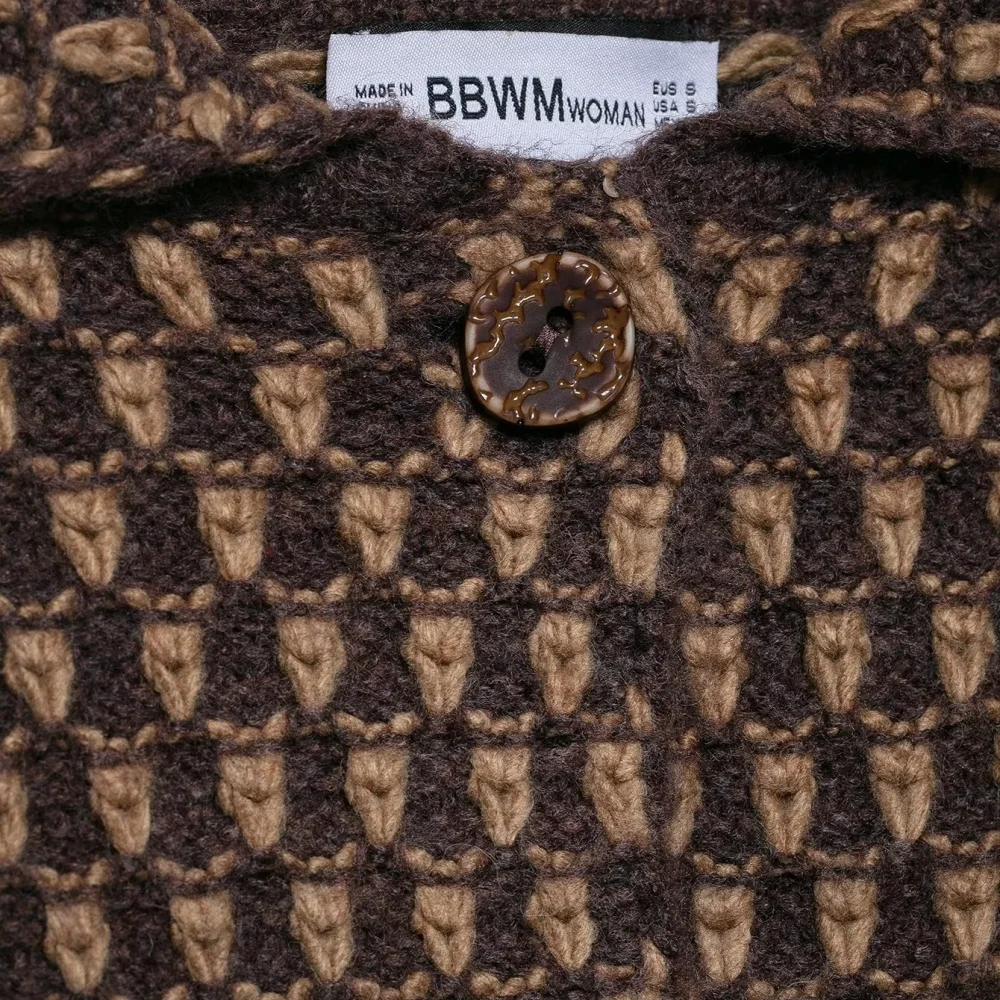 UNIZERA 2025 nové dámské oblečení ležérní, elegantní, módní, evropský a americký styl designu OVERSIZE pletená bunda - náhled 4