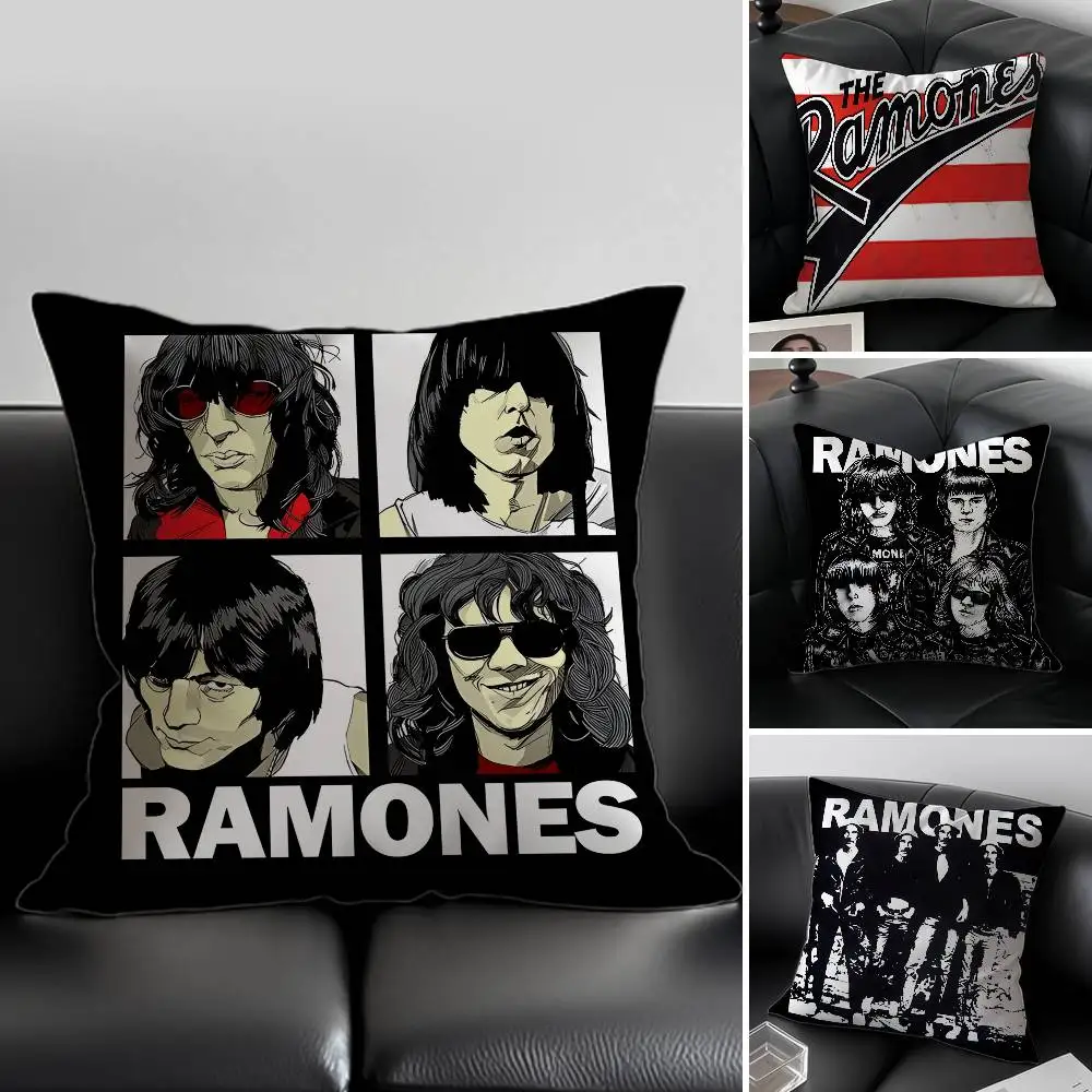 Rock R-Ramones Kissenbezug, hautfreundlicher und bequemer Stoff-Kissenbezug, unsichtbarer Lilky-Reißverschluss
