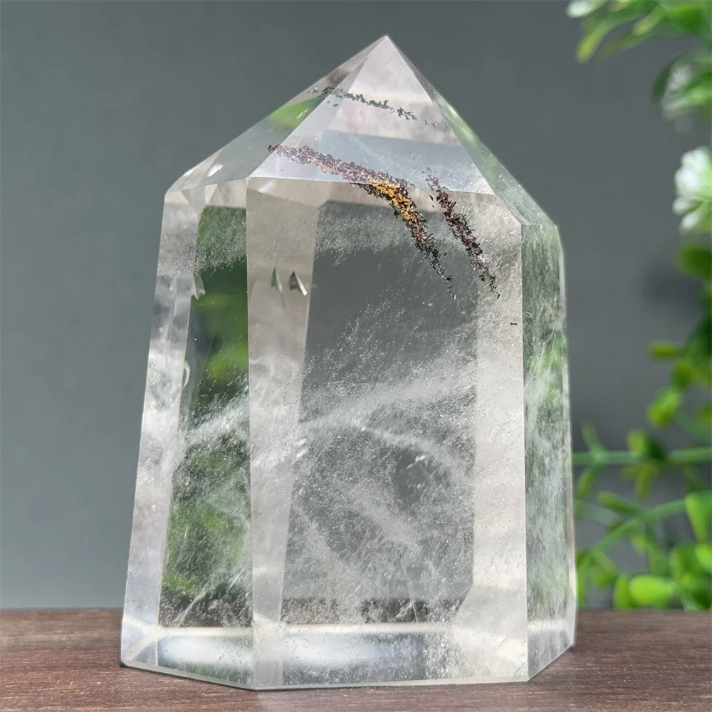 Natural Gemstone White Crystal Ghost Obelisk Mineral Quartz Energy Witchcraft Healing Spirit Reiki Home Office Decoration Gift