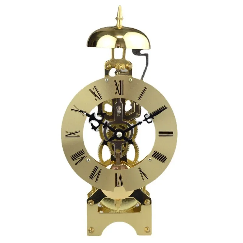 

Luxury Mechanic Metal Table Clocks Living Room Desk Clock Work Office Decoration Nordic Interior Accessories Bedrooms Ornaments