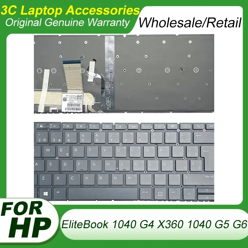 New Original Spain Keyboard for HP EliteBook 1040 G4 X360 1040 G5 G6 Laptop Backlight Keyboard Replacement Parts