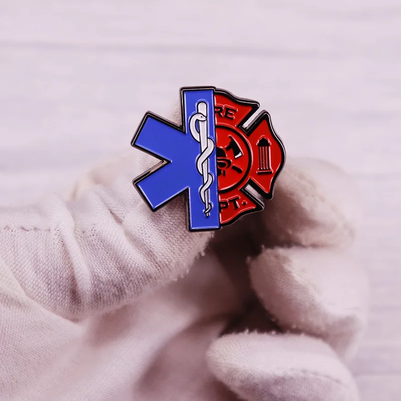Emt Firefighter Enamel Pin Brooch Badge First Responder Gift