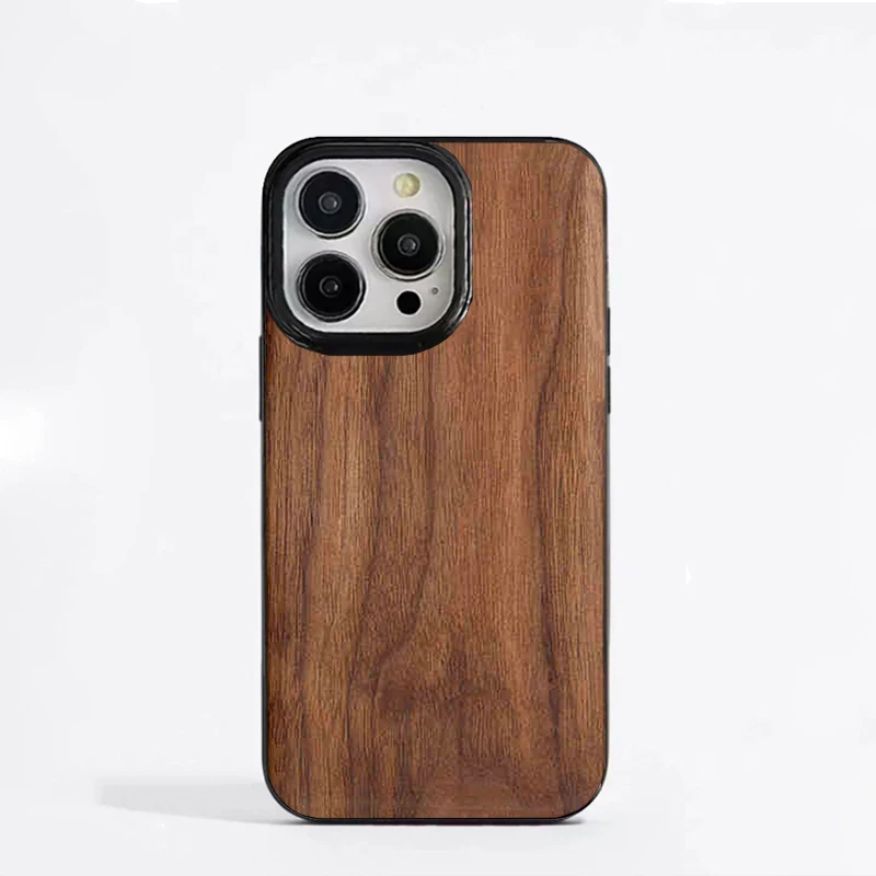 Coque de téléphone en bois créative et minimaliste espagnole, étui arrière minimaliste de luxe haut de gamme pour iPhone 16 Pro 15 14 13 12 11 Promax Plus