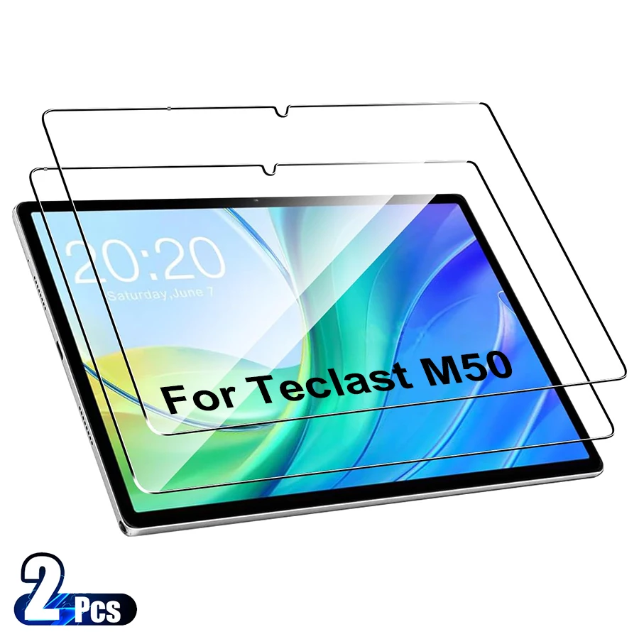 2PCS For Teclast M50 10.1 Inch 2023 Tempered Glass Screen Protector 9H Tablet HD Anti-Scratch Protective Film