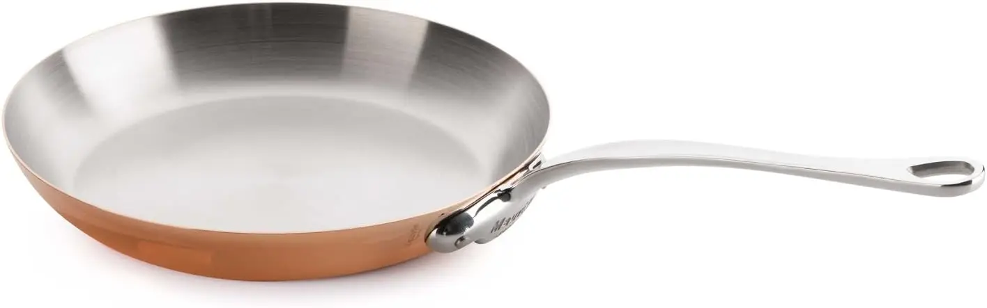 M'Heritage 150 S 1.5mm Polished Copper & Stainless Steel Frying Pan With Cast Stainless Steel Handle, 11.8-in, Made In F