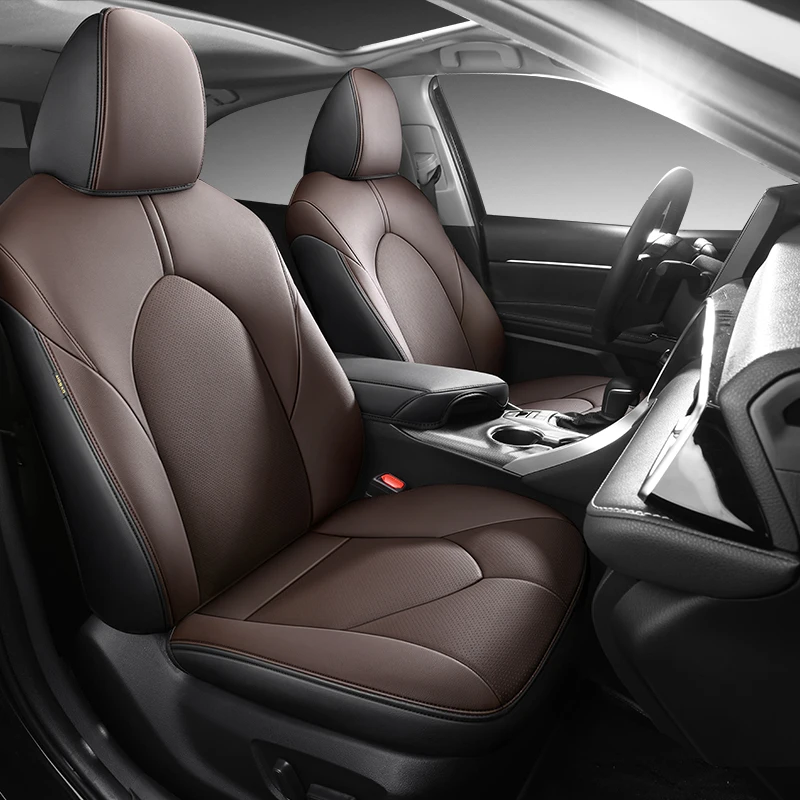 Custom Fit Car Accessories Seat Cover for Toyota Camry 2018-2023 Full Set Middle Perforated Leather for Toyota Avalon