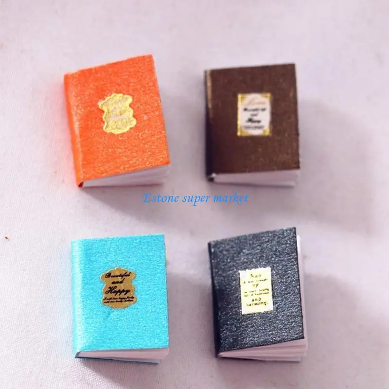 

090b 4pcs Классические книги для кукольного дома мини -книга