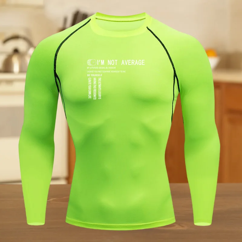 Graphic Compression Shirts for Men Gym Workout Running T-shirt Summer Athletic Quick Dry Fit Tees Tops Short Sleeve Rash Guard