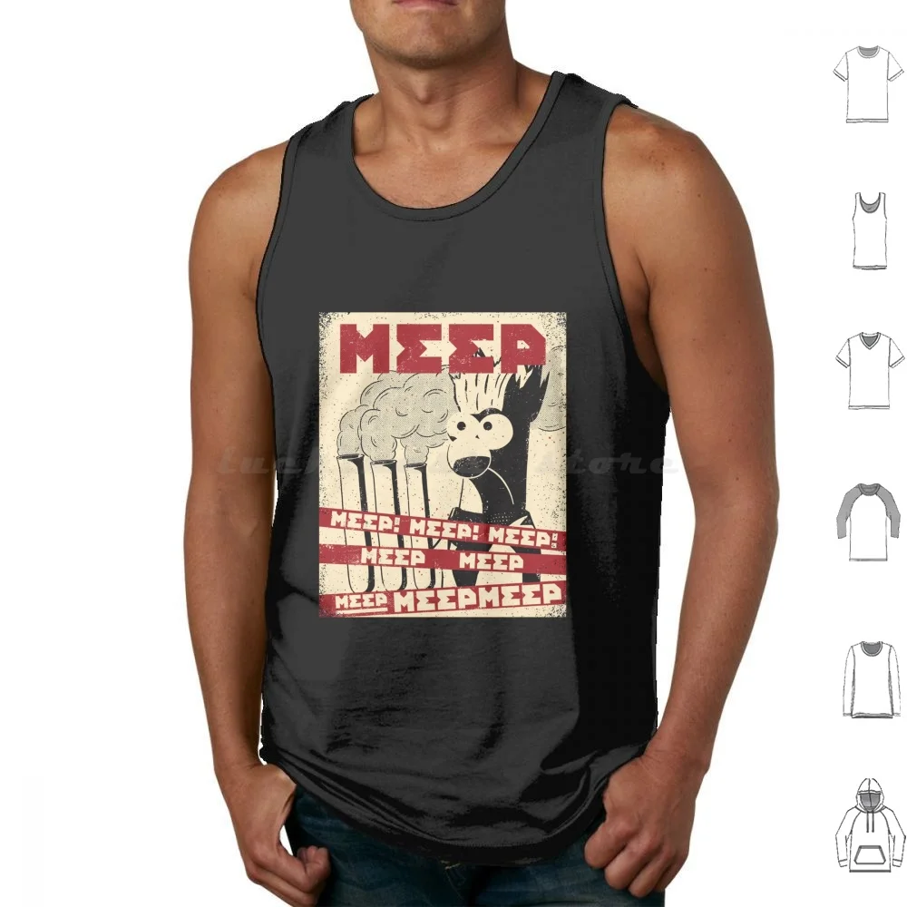 

Beaker Meep Meep Meep Scientist Tank Tops Vest Sleeveless The Show Show The Drummer Piggy Jim Henson Show The Frog Meme