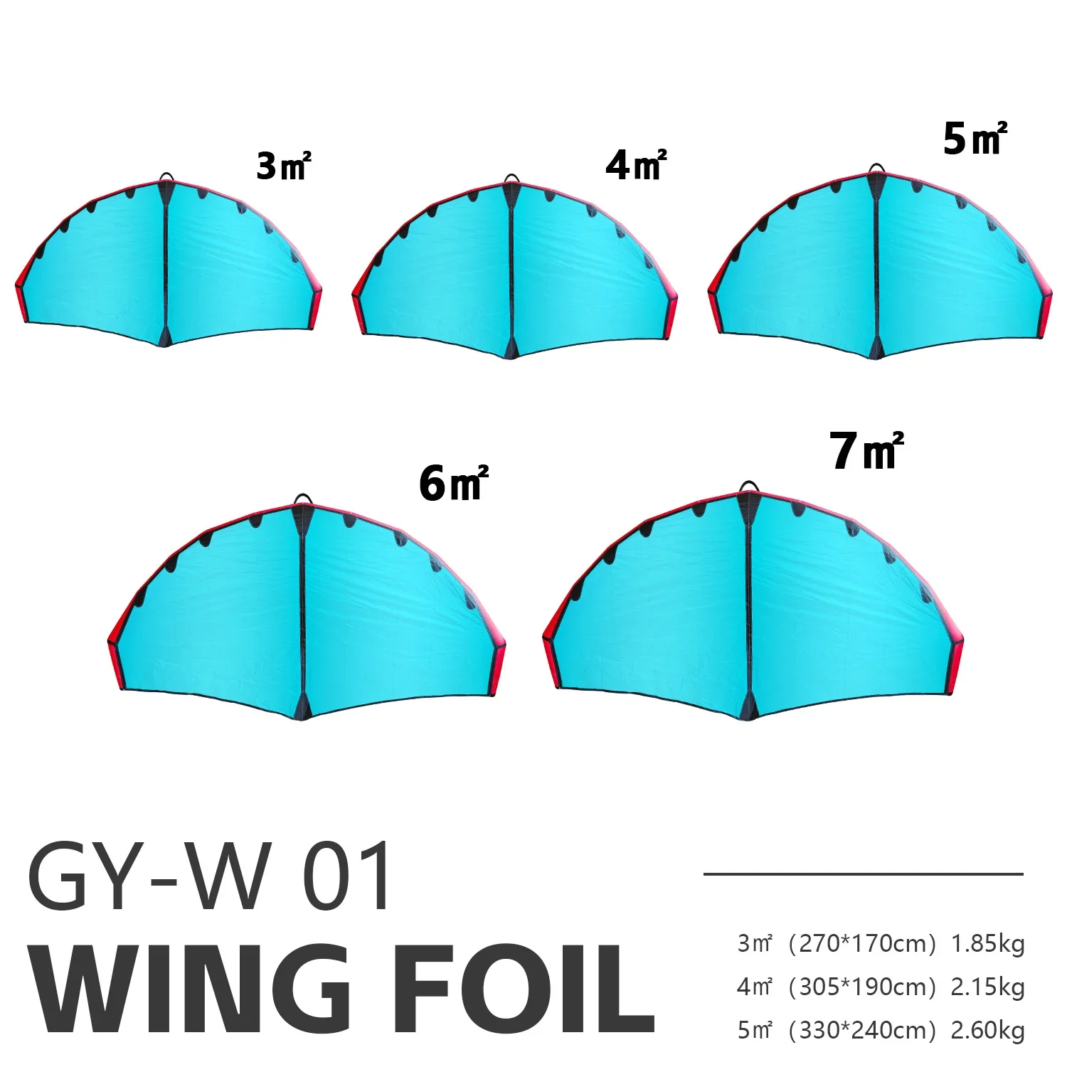 Factory Wholesale Customizable Blue And Red Inflatable Wing Foil With Hard Handle Kitesurfing Surfboards Inflatable Wing Foil