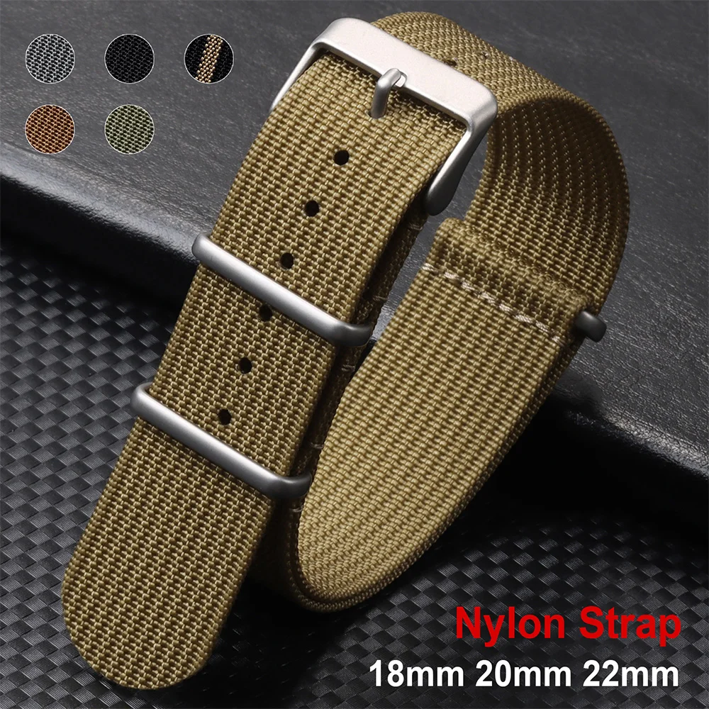 

New Washable Nylon Watchband 18mm 20mm 22mm Ribbed Nylon Watch Strap for Seiko for Omega Outdoor Sport Bracelet