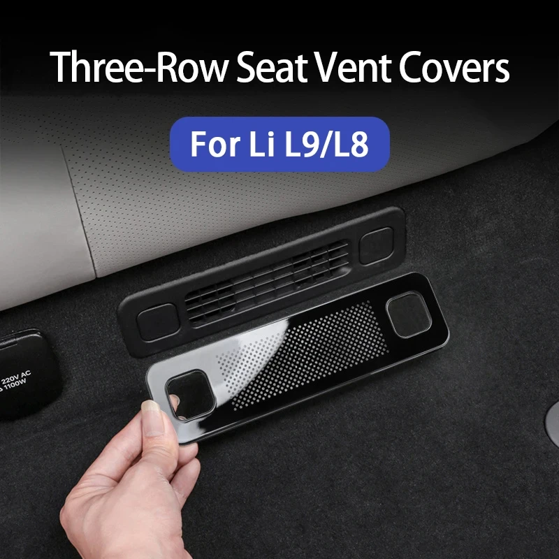 

For Li Lixiang L8 L9 Car Third Row Seat Air Conditioning Vent Protection Cover Stainless Steel Dust Cover for Leading Ideal Li