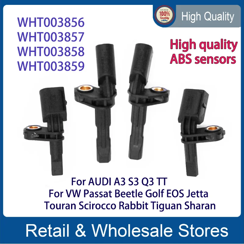 ABS Speed Sensor WHT 003 856 WHT 003 857 WHT003858 WHT003859 for A3 S3 Q3 VW Passat Golf EOS Jetta Beetle Tiguan Touran