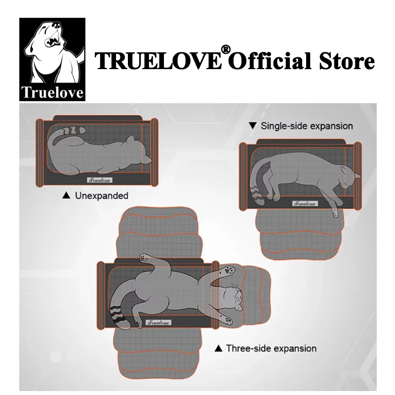 Truelove Nylon Oxford Large Space Comfortable Travel Foldable Hook Pet Carrier Bag Portable Puppy Cat Carrier Backpack TLX4971