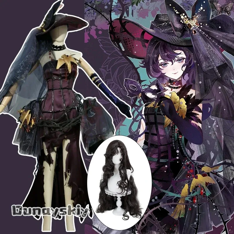 2025 22 Reverse: 1999 Cosplay Kostüm Gothic Lolita Kleid Y2k Ästhetik Spitze Damen Kleider Anime Isolde Rollenspiel Perücke S