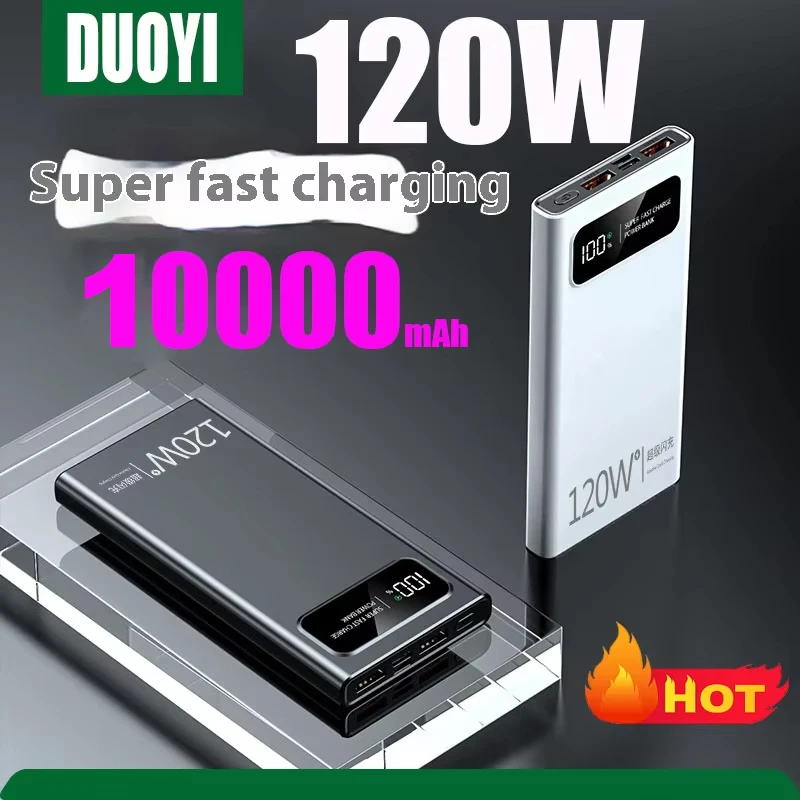 

120W 100000mAh High Capacity Power Bank Powerbank Portable Battery Charger Fast Charging For iPhone Samsung HUAWEI Xiaomi