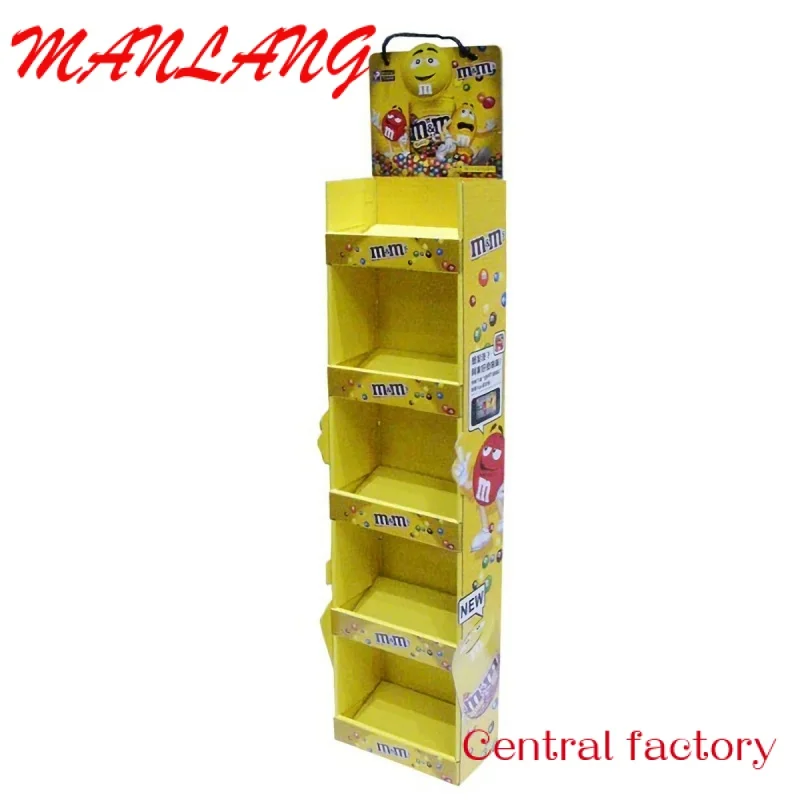 CustomPromotion Custom Pesonalizable Corrugated Cardboard Paper Five Level Shelves Display For Newspaper Promotion