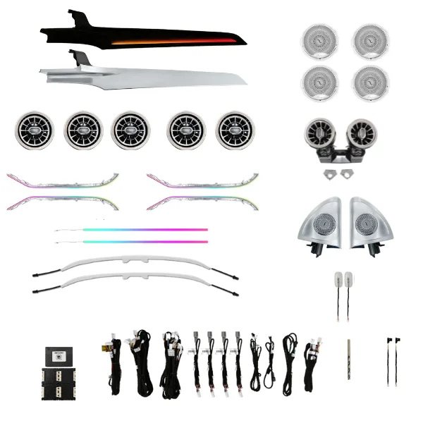 

Factory Price 64 Colors Auto Interior Ambient Light for Mercedes Benz C Class W205 2014 - 2021 GLC (X253) Atmosphere Light