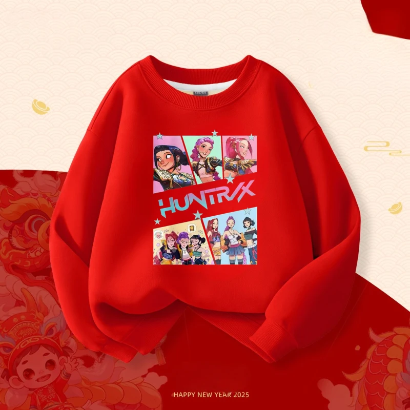 

Girls' Fashion Casual Sweatshirts Movie New Kids K-pop Devil Hunter Top Preschool Girls' Clothing Kpop Decasual Girls' Clothing