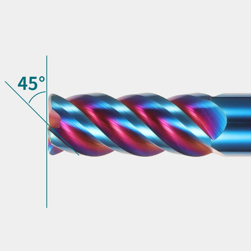 4 Flute HRC65 Corner Radius End Mill CNC Cutting Tools Tungsten Carbide End Mill Metal Aluminum Milling Cutter Square Router Bit