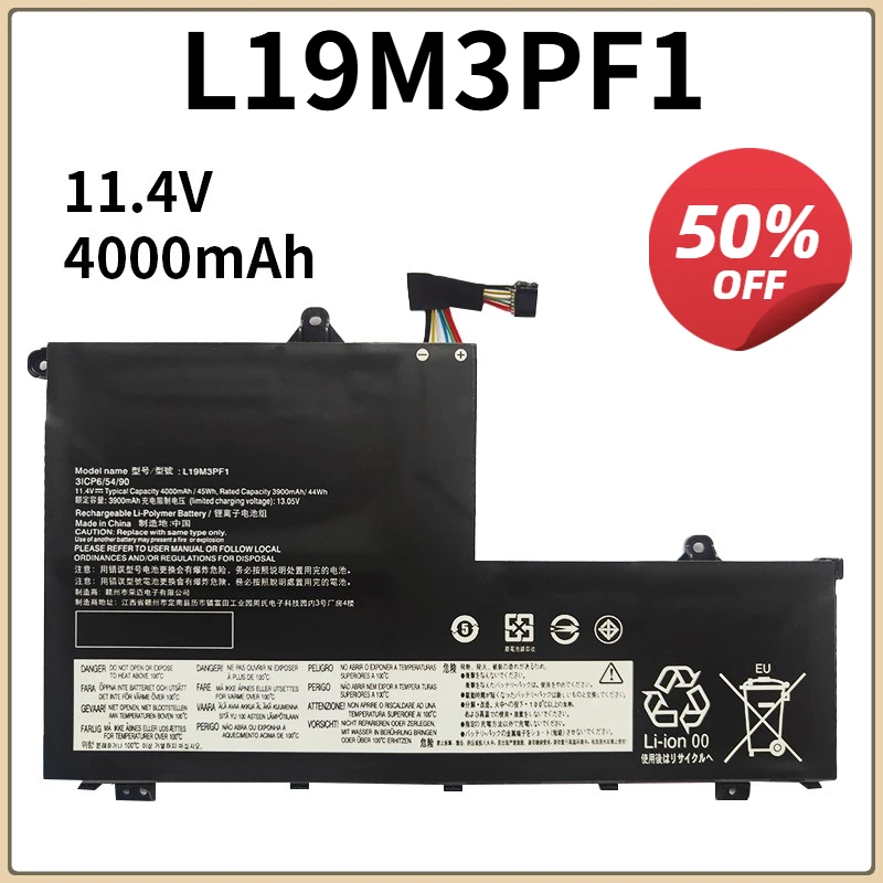 

11.4V 3900mAh 44Wh Laptop Battery L19C3PF9 11.1V/45Wh/4140mAh L19M3PF1 L19C3PF1 L19D3PF2 L19D3PF0 L19L3PF8 For LENOVO