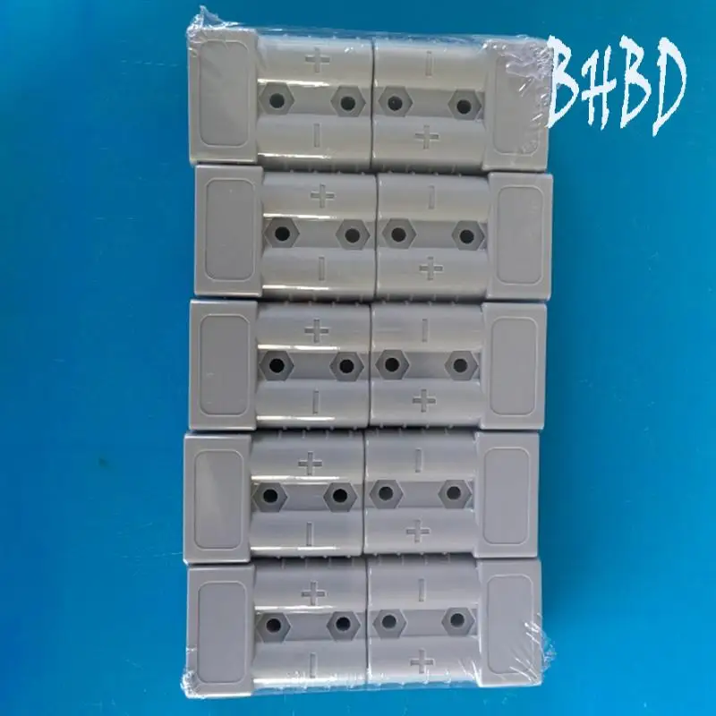 

BHBD-10PCS Anderson Style Plug Connector Set Kit 50A With Anderson Handle Forklift Battery Charging Quick Connectors Set Gray