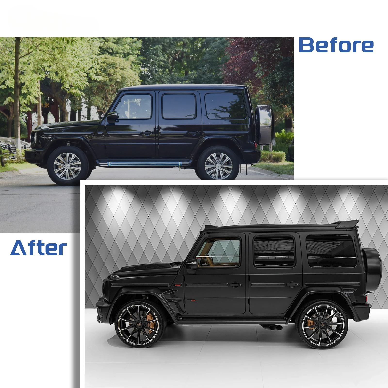 Leishuo 2024 W463 Old to New Kit tete rehegua Exterior Accessories Body Kit for Benz G Class W463 Upgrade W464 B Style Body Kit