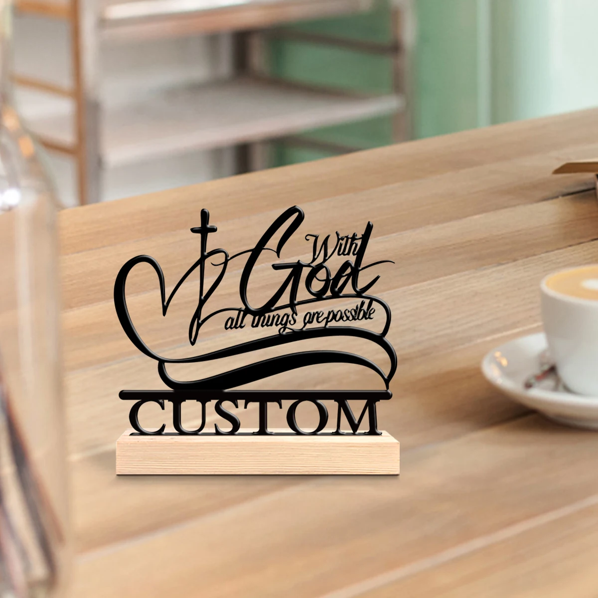 1pc Creative Christian love Cu - đánh giá và giá Art Craft Wood