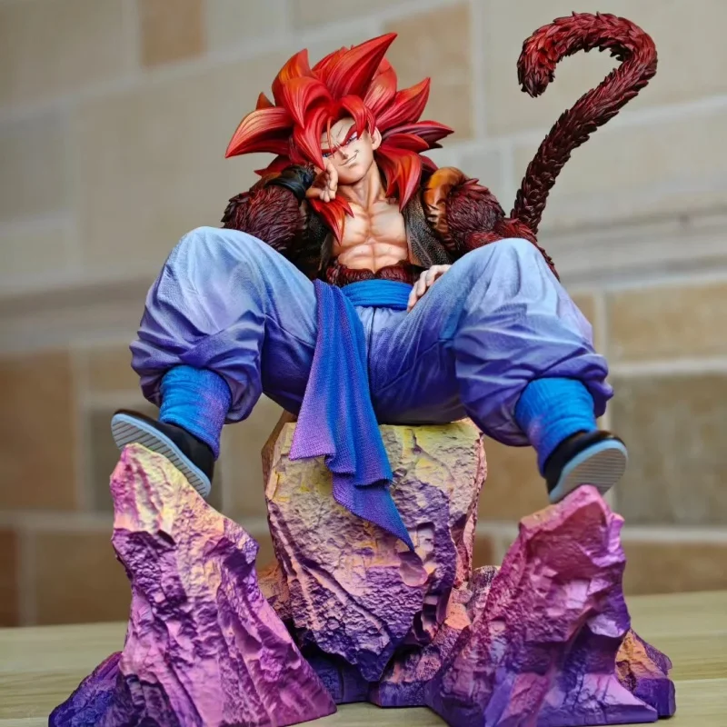 

Коллекционная фигурка JG Super Saiyan 4 Gogeta из ПВХ с подставкой в виде камня, аниме-статуэтка Dragon Ball для взрослых коллекционеров
